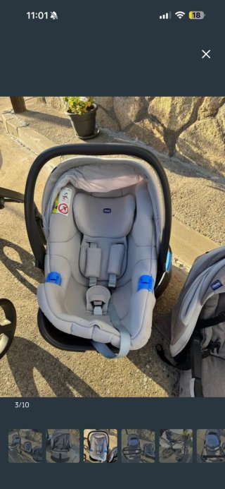 Carro de bebé y silla de coche