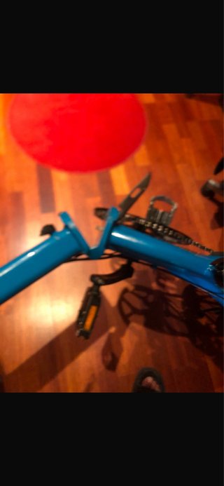 Bicicleta Eléctrica Plegable Azul