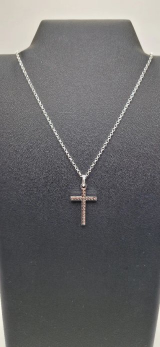 CADENA Y CRUZ DE PLATA