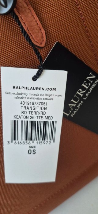 Bolso Tote Ralph Lauren, color teja