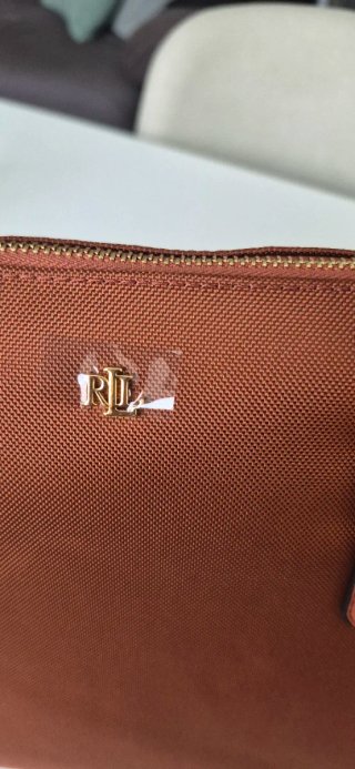 Bolso Tote Ralph Lauren, color teja