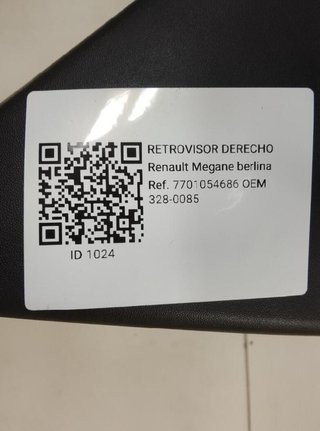 Retrovisor derecho renault 328-0085 megane 1024
