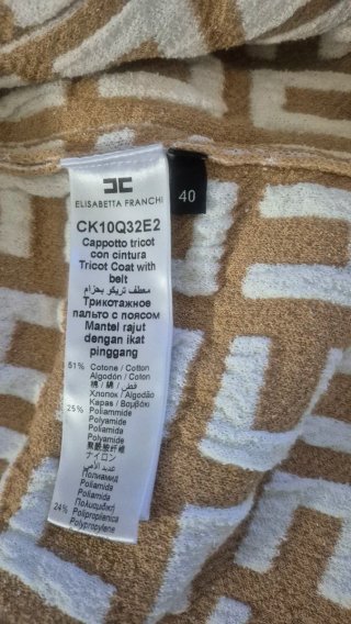 Elisabetta Franchi cappotto tricot tg 40
