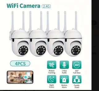 4 Cámaras Vigilancia WiFi 2.4G