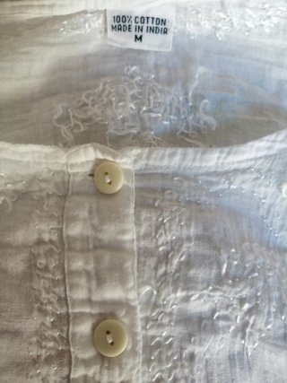 Blusa/Tunica Bianca Ricamata Taglia M/L