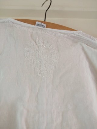 Blusa/Tunica Bianca Ricamata Taglia M/L