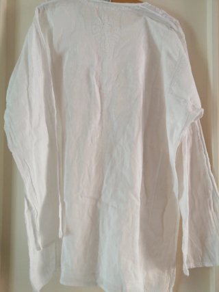 Blusa/Tunica Bianca Ricamata Taglia M/L