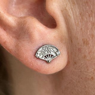 Orecchini Argento 925 Ventaglio e Mandolino