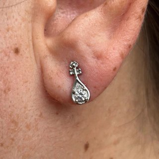 Orecchini Argento 925 Ventaglio e Mandolino