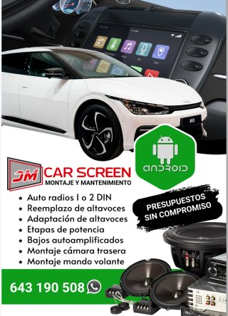 Instalación de pantallas multimedia para coches