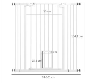 Barrera seguridad extensible con puerta