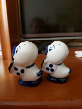 Set Sale Pepe Vintage Ceramica bianca e blu