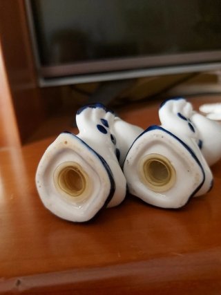 Set Sale Pepe Vintage Ceramica bianca e blu