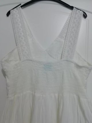 Abito lungo bianco pizzo