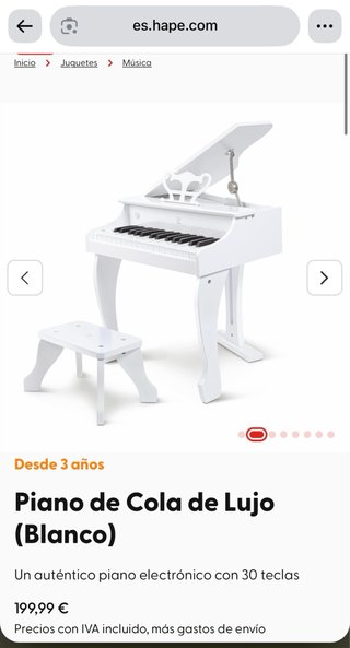 Piano Hape Gran Piano Blanco