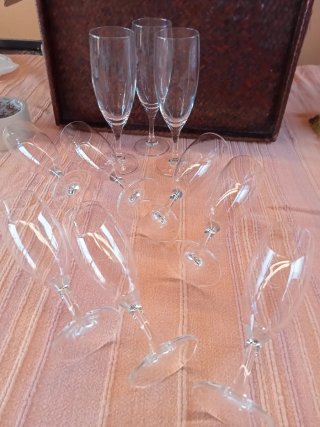 Servizio 10 Flûte Champagne Vetro/cristallo