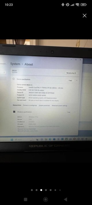 Portátil ASUS Negro Gaming