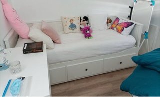 Cama diván blanca 3 cajones HEMNES