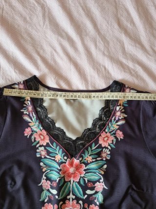 Blusa Shein bordada floral XL