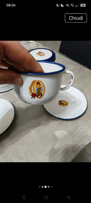 Set Mulino Bianco Vintage Tazze e Lattiera