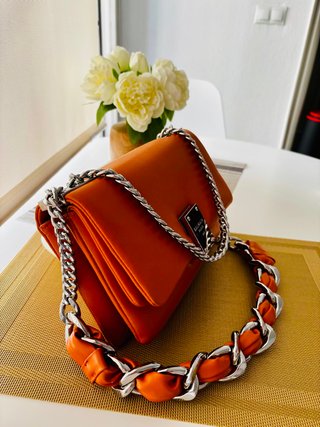 Bolso Balmain Naranja y Dorado
