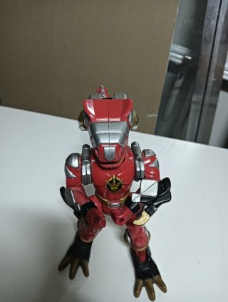 Action Figure Ranger Rosso Dinosauro