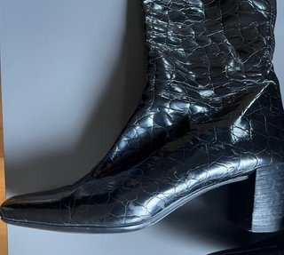 Botas Mascaró Piel Cocodrilo Negras Talla 38
