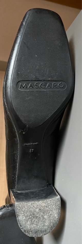 Botas Mascaró Piel Cocodrilo Negras Talla 38
