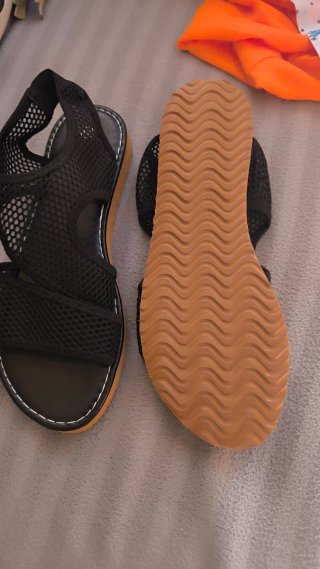Sandalias negras malla mujer talla 39