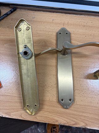 Manivelas para puertas interiores doradas 10 pares