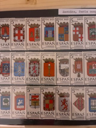 Sellos España Escudos Serie Completa 5 Ptas