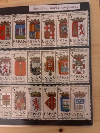 Sellos España Escudos Serie Completa 5 Ptas