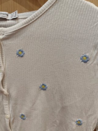 Crop top flores S Stradivarius