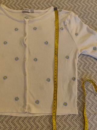 Crop top flores S Stradivarius
