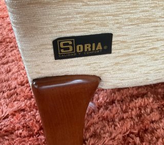 Sofá de tela beige 2 plazas