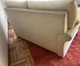Sofá de tela beige 2 plazas
