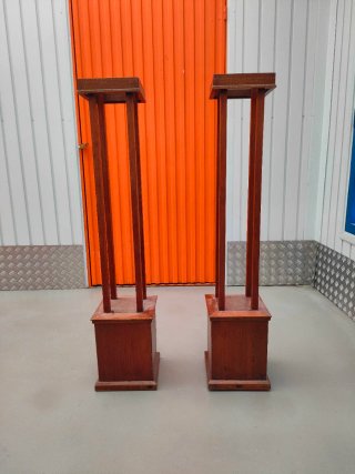 Peanas de madera caoba Art Deco