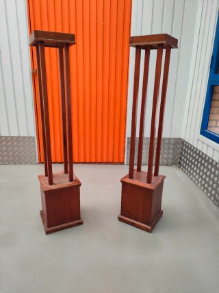 Peanas de madera caoba Art Deco