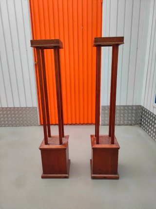 Peanas de madera caoba Art Deco