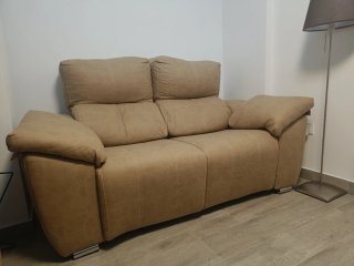2 Sofás Eléctricos de 2 Plazas Beige