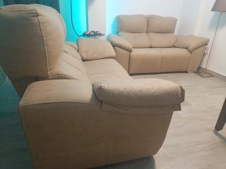 2 Sofás Eléctricos de 2 Plazas Beige