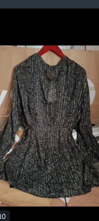 Vestido Zara estampado dorado