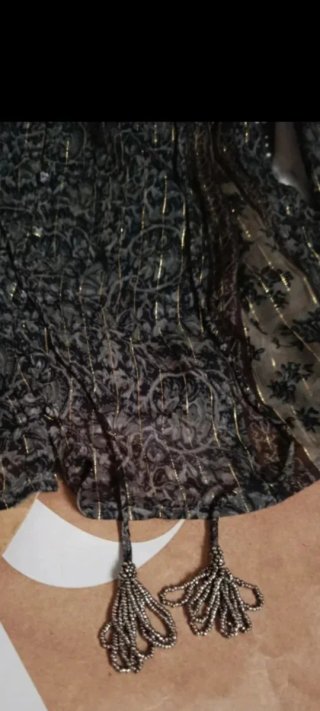 Vestido Zara estampado dorado