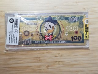 Disney Gold Banknote Paperino banconota Calisota