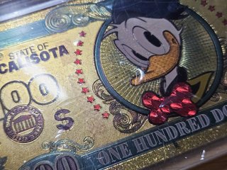 Disney Gold Banknote Paperino banconota Calisota