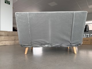 Sillón cama XL gris claro 118x82x87 cm