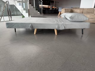 Sillón cama XL gris claro 118x82x87 cm