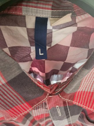 Camisa cuadros manga corta hombre algodón