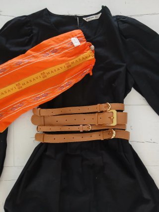 Cinturones Masavi Marrones y Dorados