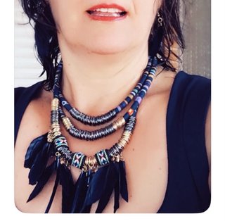 Colgante Vintage Azul Multicolor